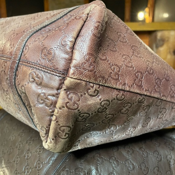 Gucci Joy brown leather GG Supreme tote - Picture 7 of 11